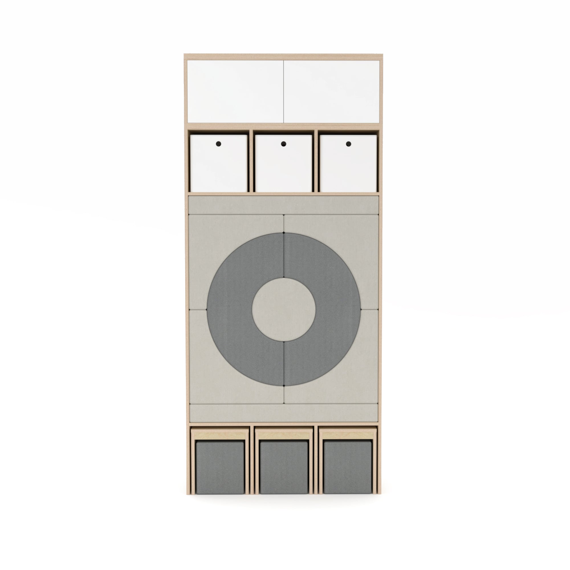 Stěna s čalouněnou stavebnicí