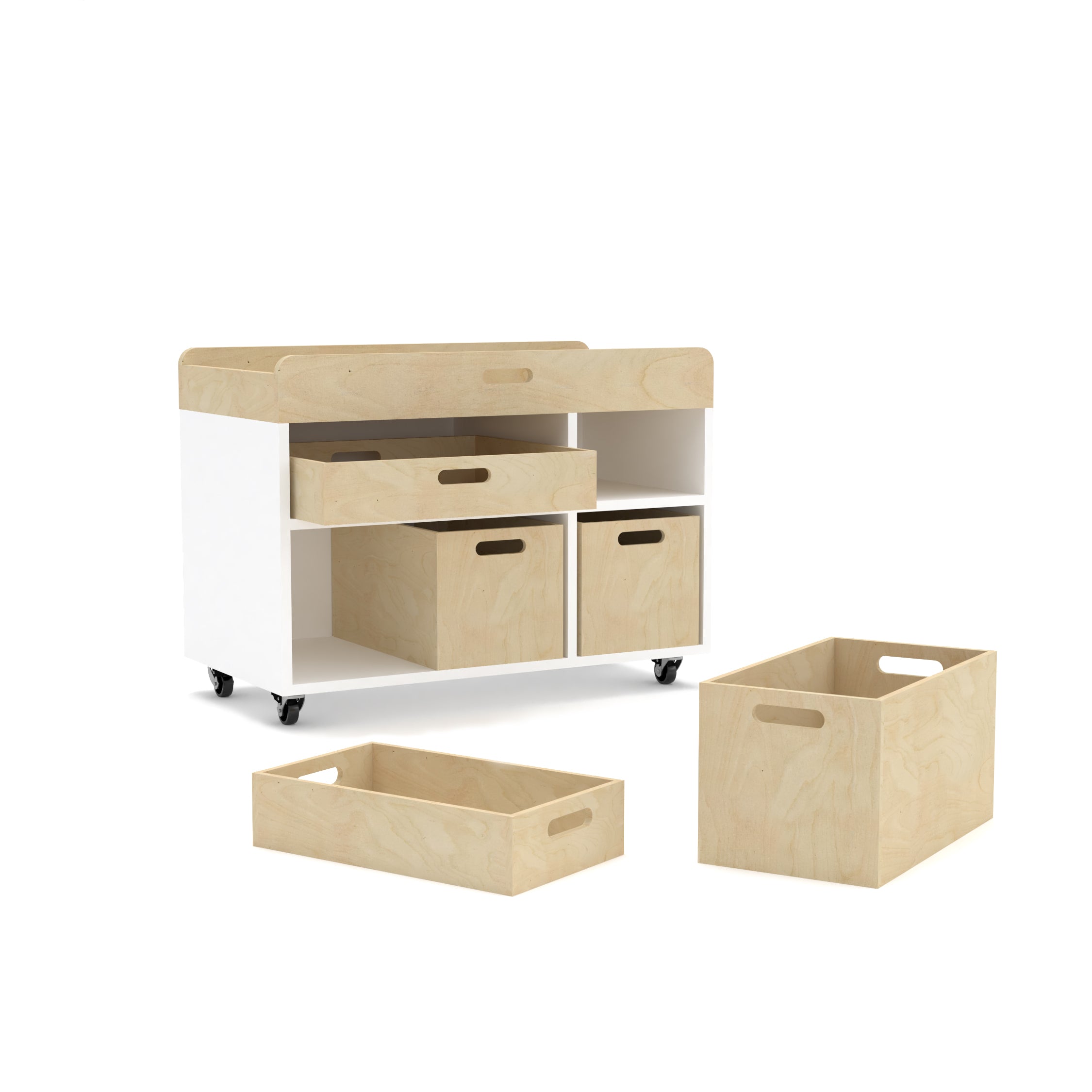 Kabinet s úložnými boxy